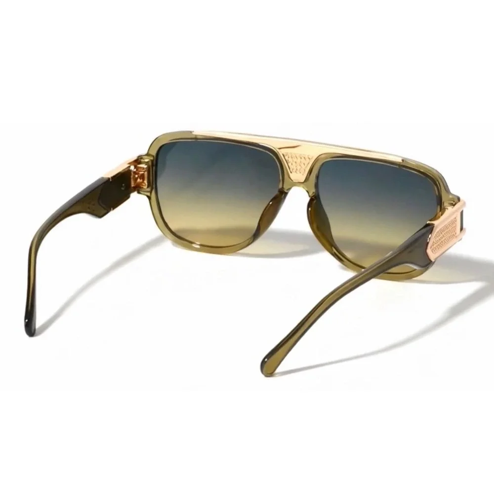 Sunglasses For MEn Hip Hop Streetwear Cholo Square Shades Outfit Rapper Eyewear